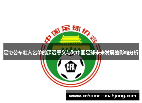 足协公布准入名单的深远意义与对中国足球未来发展的影响分析
